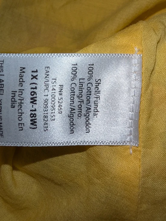 Yellow Cotton Floral Dress Time And Tru - Picture 9 of 9